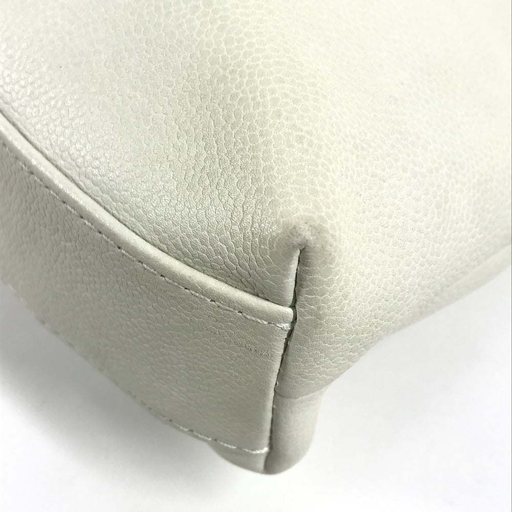 CHANEL CC ココマーク  Wチェーン カバン 肩掛け トートバッグ ショルダーバッグ ソフトキャビアスキン レディース ホワイト - brandshop-reference