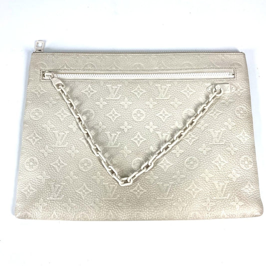 LOUIS VUITTON M67462 トリヨン モノグラム ポシェット A4 ヴァージルアブロー ポーチ カバン チェーン クラッチバッグ トリヨンレザー ユニセックス ホワイト - brandshop-reference
