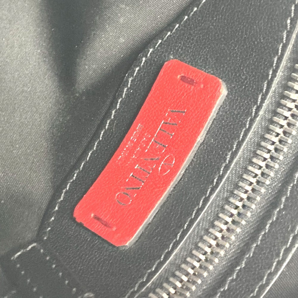 VALENTINO ロゴ スタッズ カバン 斜め掛け ポシェット ショルダーバッグ ナイロン ユニセックス ブラック - brandshop-reference