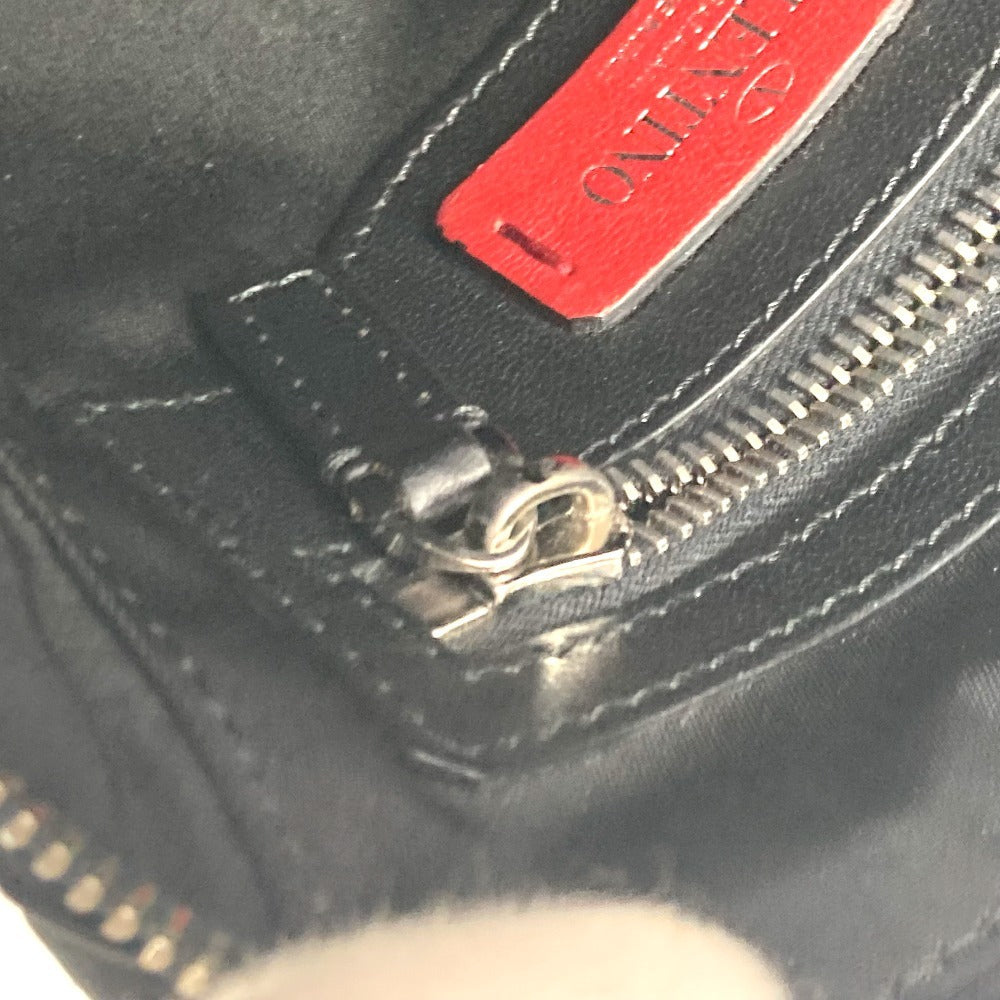 VALENTINO ロゴ スタッズ カバン 斜め掛け ポシェット ショルダーバッグ ナイロン ユニセックス ブラック - brandshop-reference