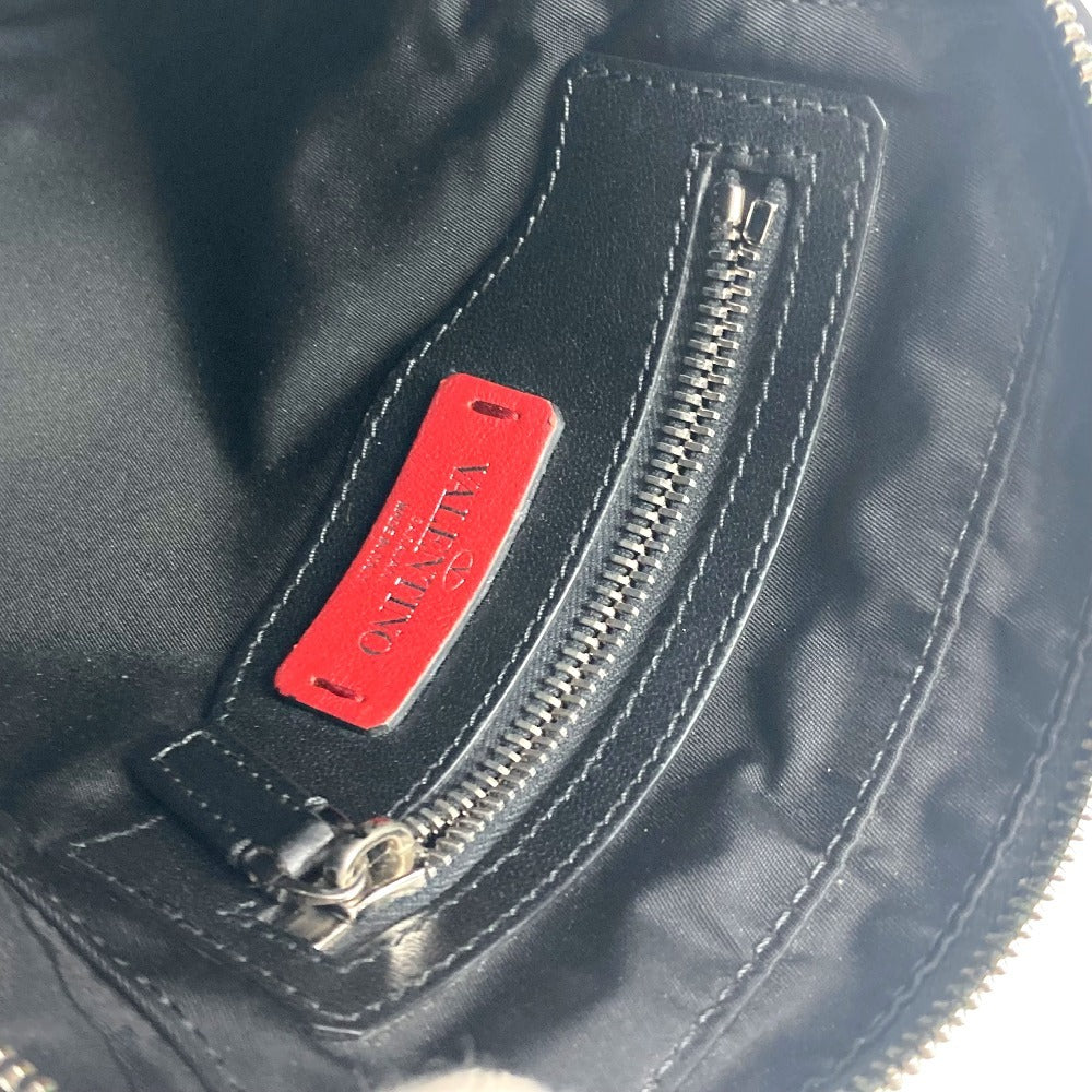 VALENTINO ロゴ スタッズ カバン 斜め掛け ポシェット ショルダーバッグ ナイロン ユニセックス ブラック - brandshop-reference