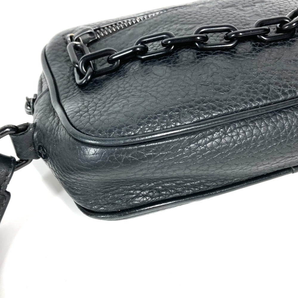 LOUIS VUITTON M55703  モノグラムトリヨン チェーン  ポシェットヴォルガ  カバン ポーチ セカンドバッグ ストラップ付 クラッチバッグ トリヨンレザー ユニセックス ノワール ブラック - brandshop-reference
