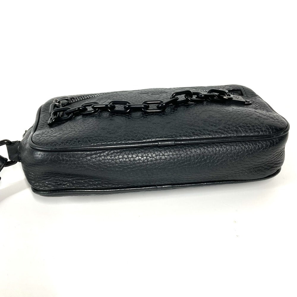 LOUIS VUITTON M55703  モノグラムトリヨン チェーン  ポシェットヴォルガ  カバン ポーチ セカンドバッグ ストラップ付 クラッチバッグ トリヨンレザー ユニセックス ノワール ブラック - brandshop-reference