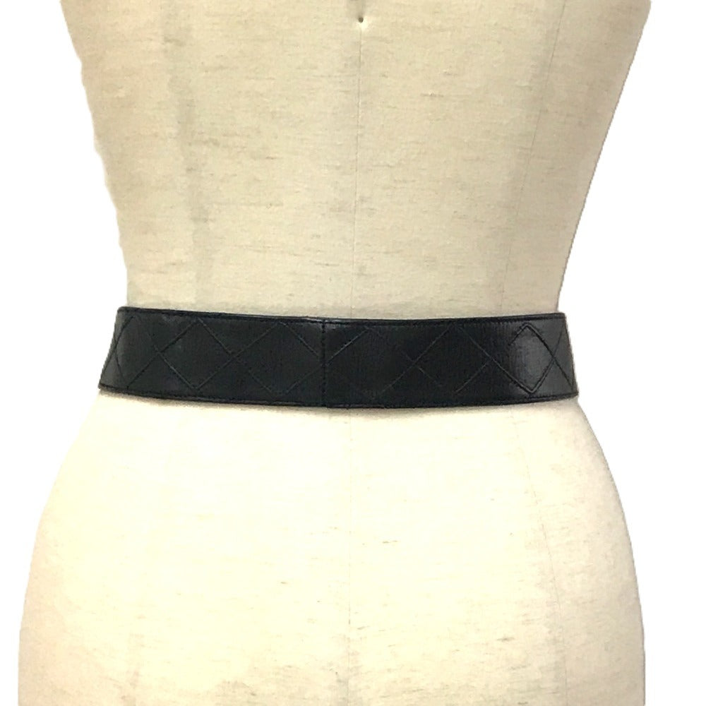 CHANEL ヴィンテージ CC ココマーク チェーン キルティング アクセサリー ベルト レザー レディース ブラック - brandshop-reference