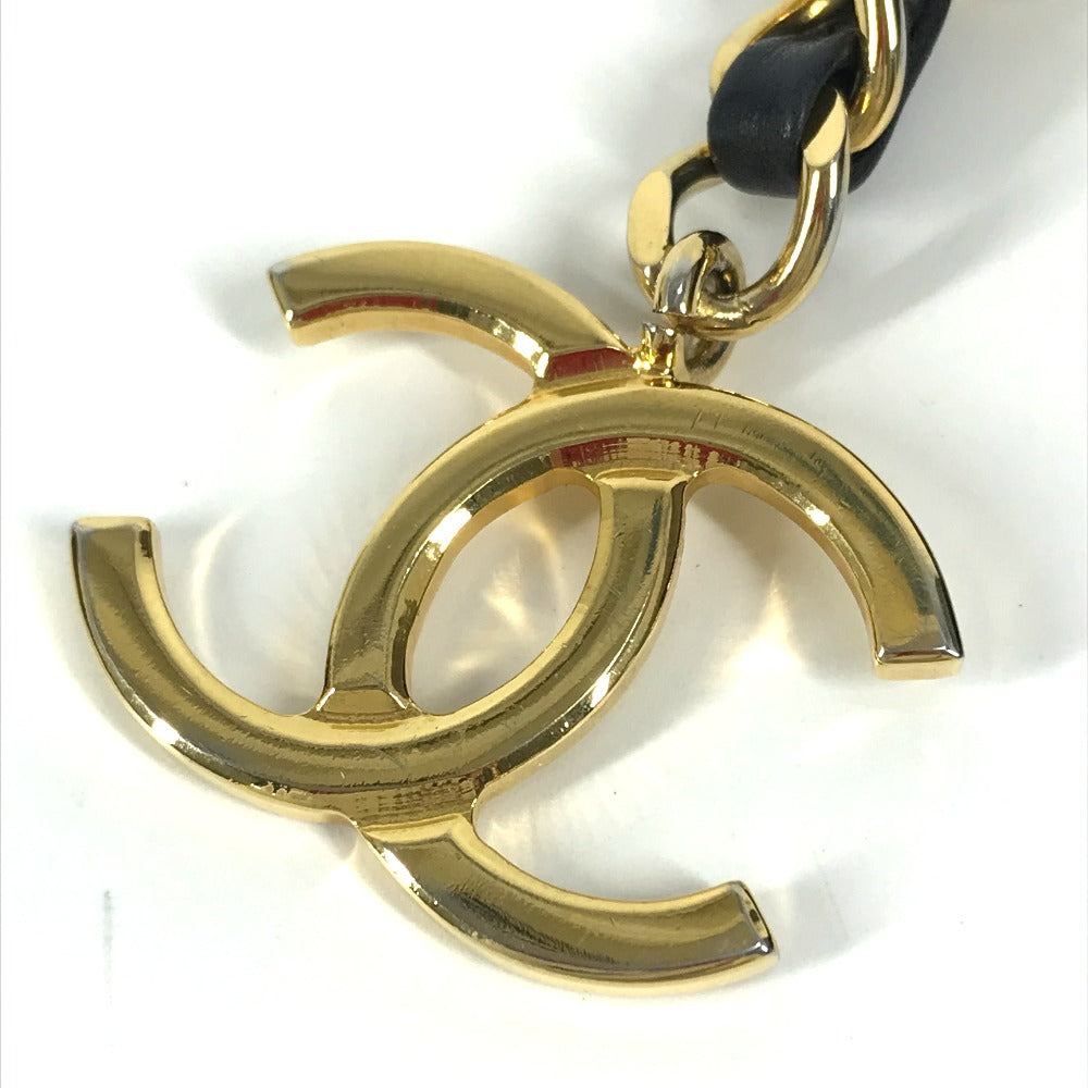 CHANEL ヴィンテージ CC ココマーク チェーン キルティング アクセサリー ベルト レザー レディース ブラック - brandshop-reference