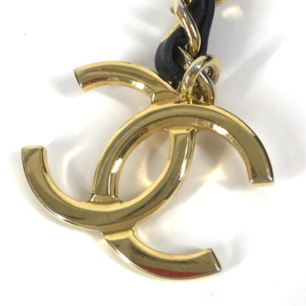 CHANEL ヴィンテージ CC ココマーク チェーン キルティング アクセサリー ベルト レザー レディース ブラック - brandshop-reference