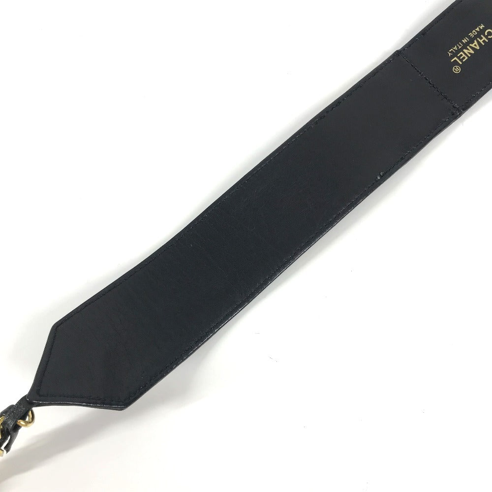 CHANEL ブラック キルティング ベルト CHANEL Vintage CC Coco Mark Chain Quilted Accessory Belt Leather