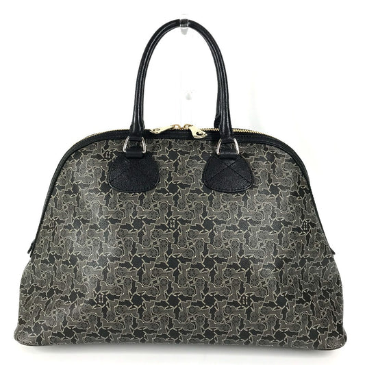 CELINE サルキー ロゴ ミニボストンバッグ カバン ハンドバッグ PVC/レザー レディース ブラック - brandshop-reference