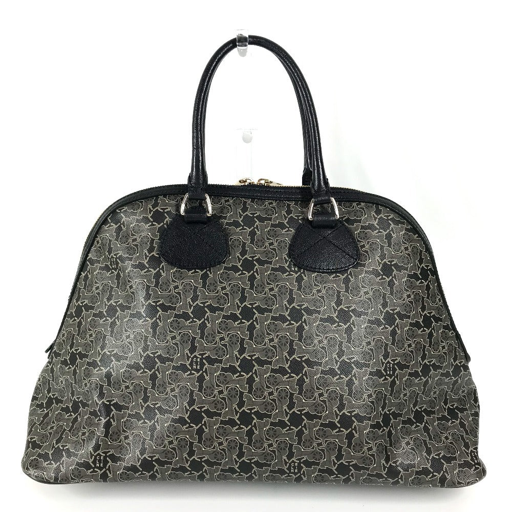 CELINE サルキー ロゴ ミニボストンバッグ カバン ハンドバッグ PVC/レザー レディース ブラック - brandshop-reference