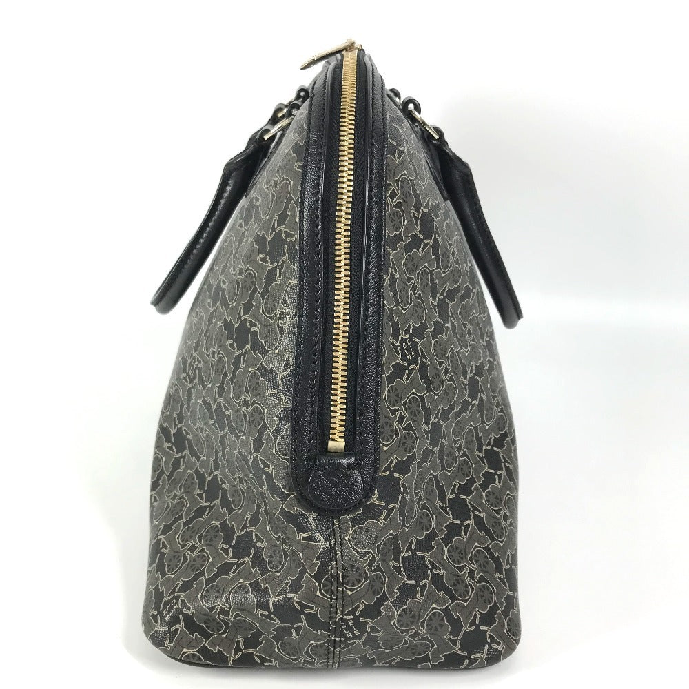 CELINE サルキー ロゴ ミニボストンバッグ カバン ハンドバッグ PVC/レザー レディース ブラック - brandshop-reference