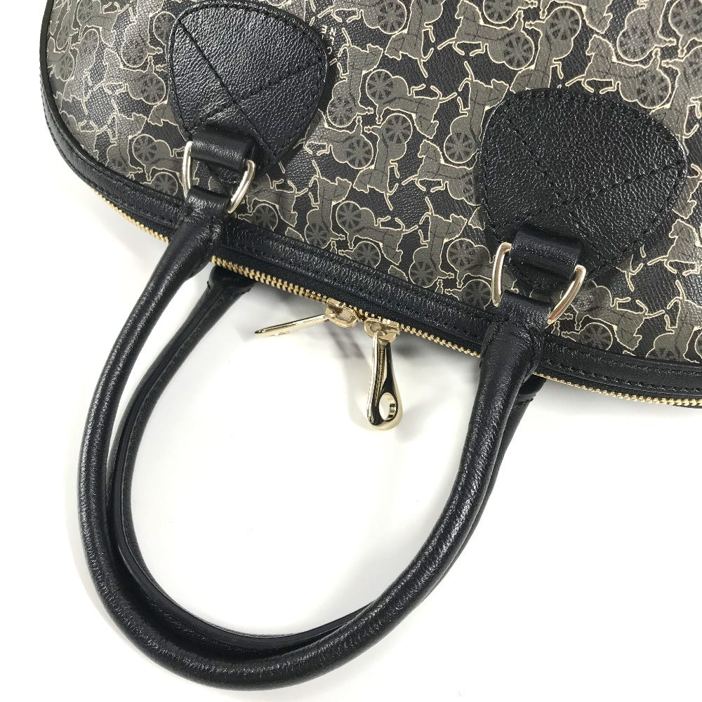 CELINE サルキー ロゴ ミニボストンバッグ カバン ハンドバッグ PVC/レザー レディース ブラック - brandshop-reference