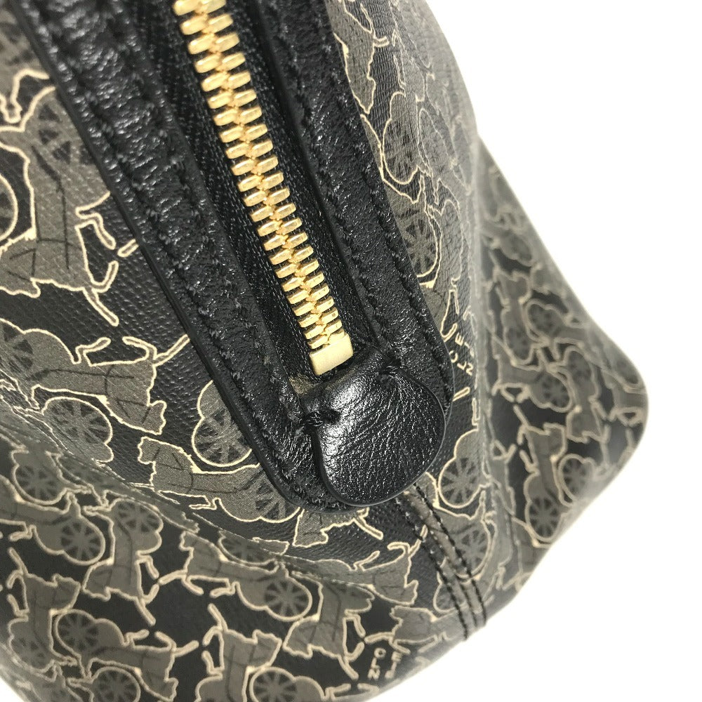 CELINE サルキー ロゴ ミニボストンバッグ カバン ハンドバッグ PVC/レザー レディース ブラック - brandshop-reference