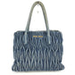 MIUMIU RN1069 ロゴ ハンドバッグ 肩掛け  トートバッグ デニム レディース ブルー - brandshop-reference