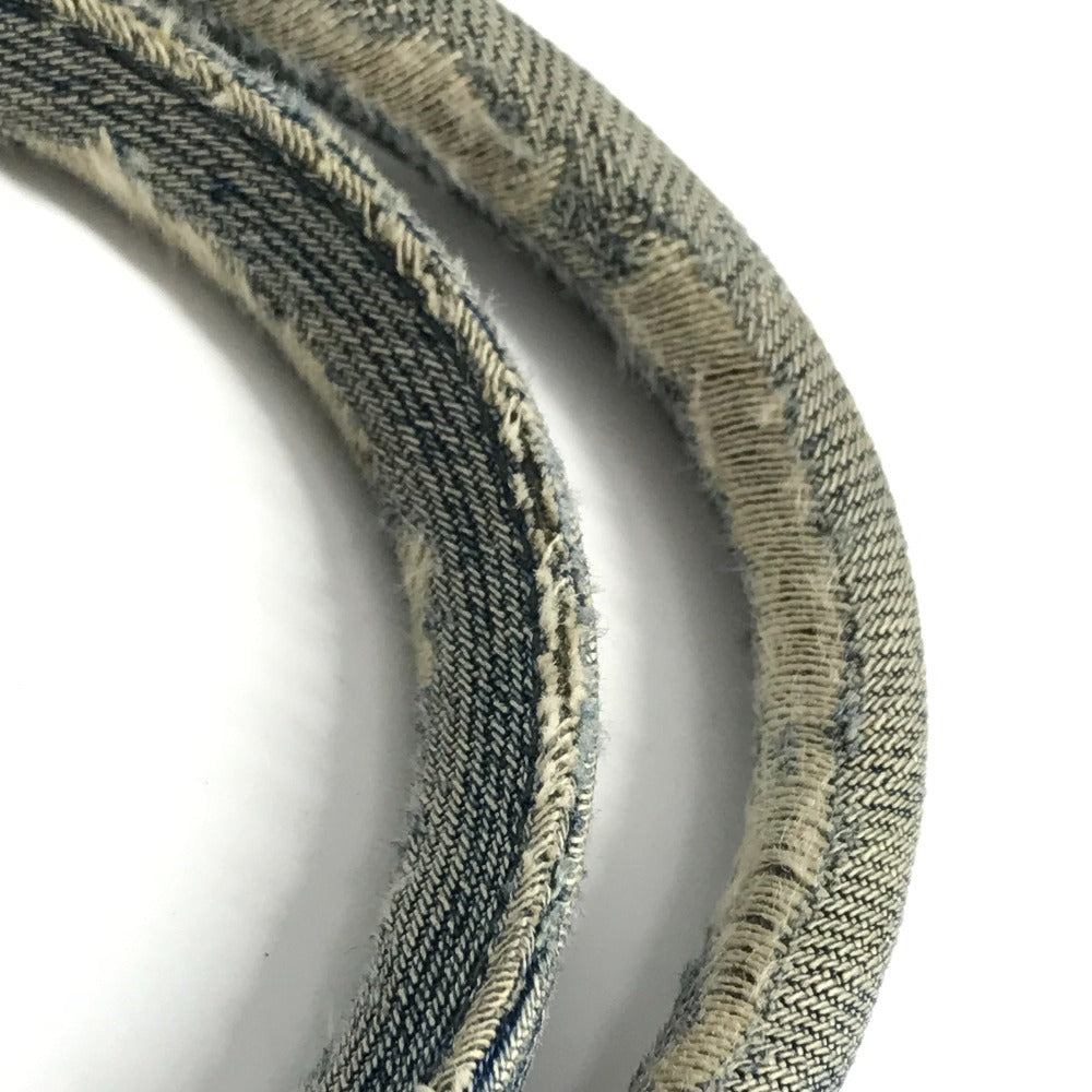 MIUMIU RN1069 ロゴ ハンドバッグ 肩掛け  トートバッグ デニム レディース ブルー - brandshop-reference