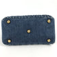 MIUMIU RN1069 ロゴ ハンドバッグ 肩掛け  トートバッグ デニム レディース ブルー - brandshop-reference