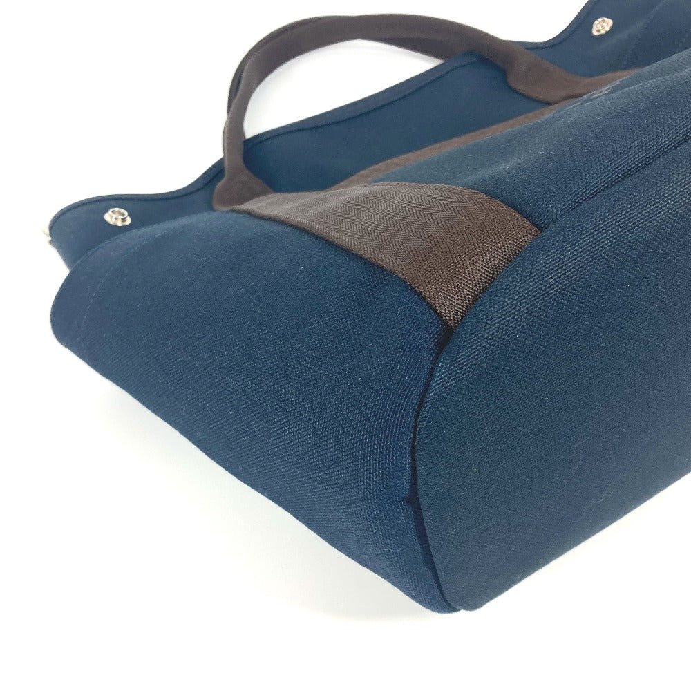 HERMES バッグインバッグ付き サックドパンサージュ グルーム 2WAY ショルダーバッグ 斜め掛け トートバッグ レザー/キャンバス レディース ネイビー - brandshop-reference