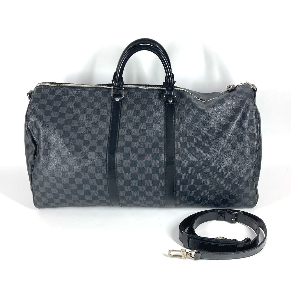 LOUIS VUITTON N41413 ダミエグラフィット キーポルバンドリエール55 2WAYバッグ 旅行バッグ トラベルバッグ カバン ボストンバッグ ダミエグラフィットキャンバス ユニセックス ブラック - brandshop-reference