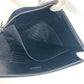 PRADA AV5841 ロゴ カバン ポーチ ストライプ L字ファスナー クラッチバッグ サフィアーノレザ－ ユニセックス ネイビー - brandshop-reference