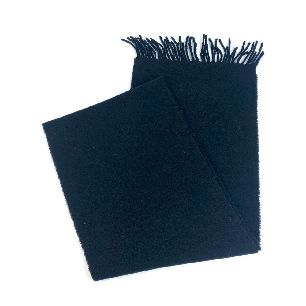 MONCLER ロゴ フリンジ マフラー ウール ユニセックス ブラック - brandshop-reference