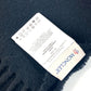 MONCLER ロゴ フリンジ マフラー ウール ユニセックス ブラック - brandshop-reference
