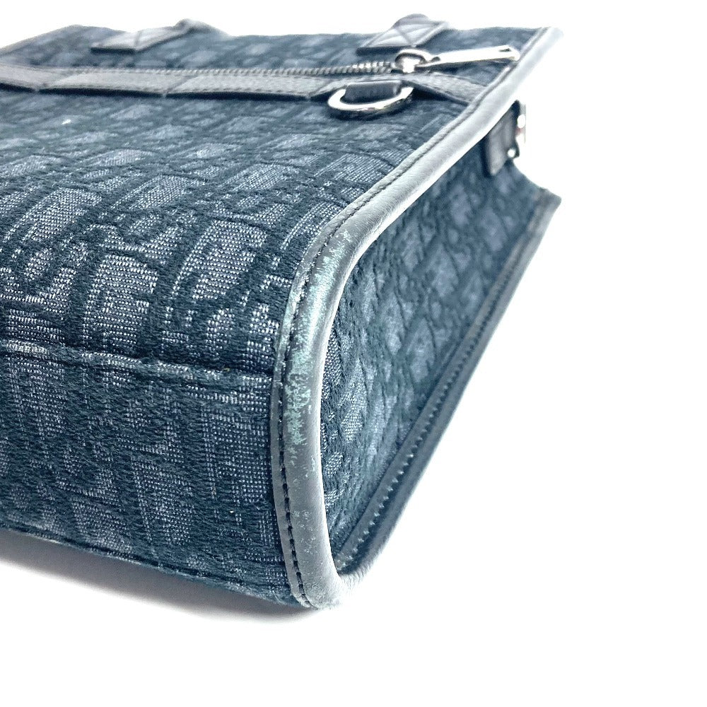 Dior 1ESPO311YKY サファリ Safari ノースサウス トートバッグ カバン ロゴ オブリーク ハンドバッグ レザー/キャンバス ユニセックス ブラック - brandshop-reference