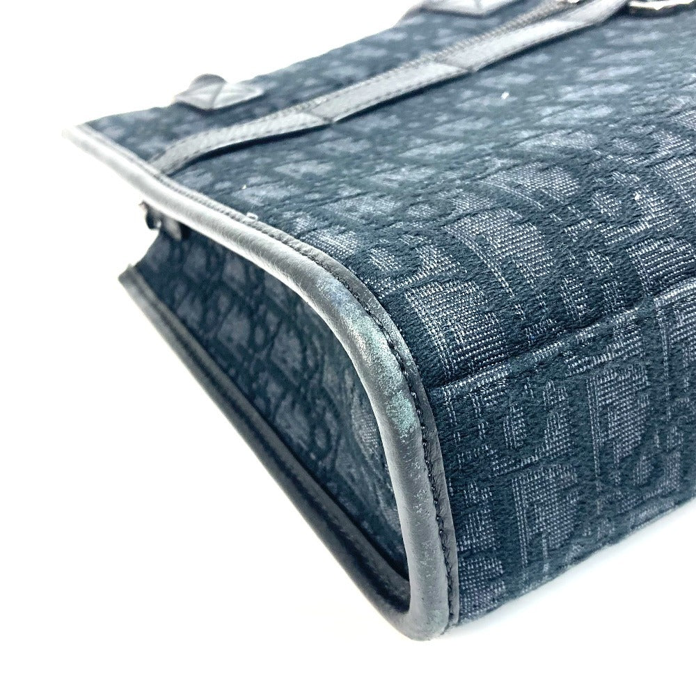 Dior 1ESPO311YKY サファリ Safari ノースサウス トートバッグ カバン ロゴ オブリーク ハンドバッグ レザー/キャンバス ユニセックス ブラック - brandshop-reference