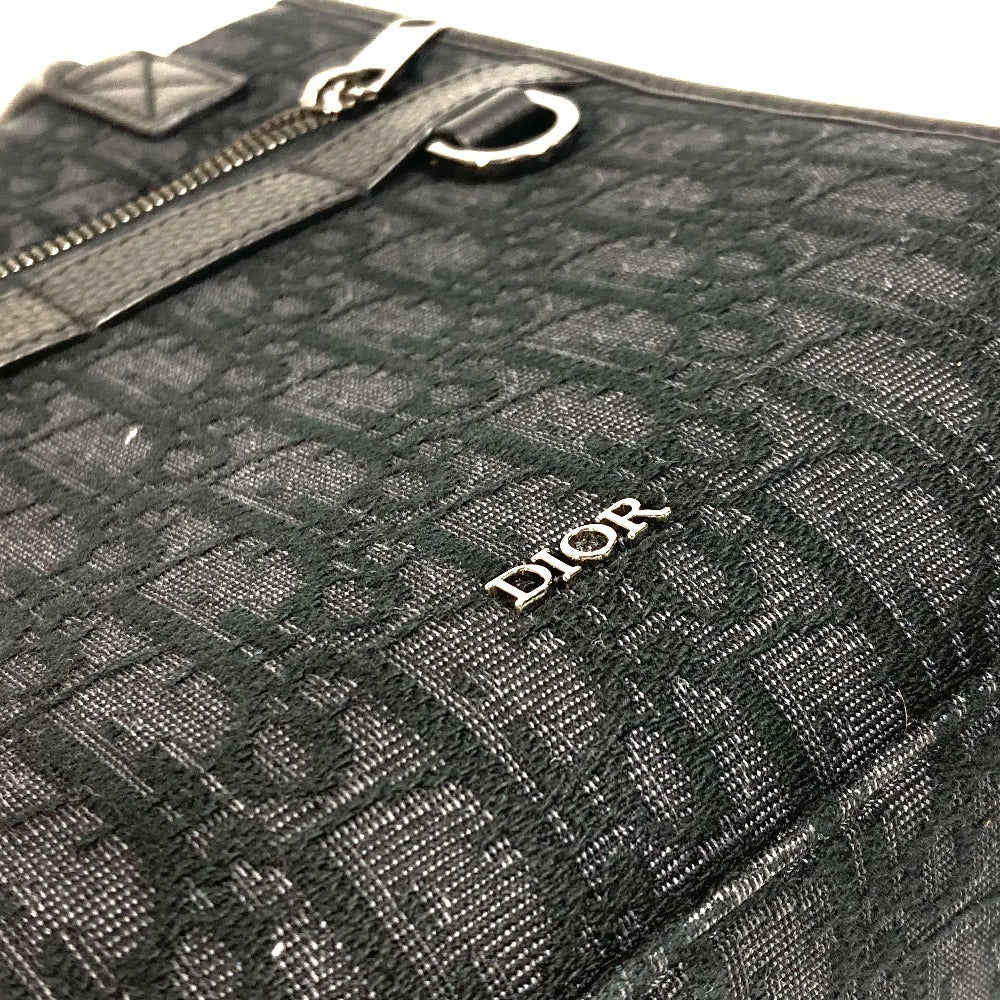 Dior 1ESPO311YKY サファリ Safari ノースサウス トートバッグ カバン ロゴ オブリーク ハンドバッグ レザー/キャンバス ユニセックス ブラック - brandshop-reference