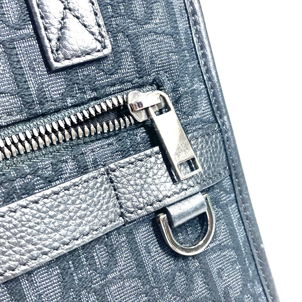 Dior 1ESPO311YKY サファリ Safari ノースサウス トートバッグ カバン ロゴ オブリーク ハンドバッグ レザー/キャンバス ユニセックス ブラック - brandshop-reference