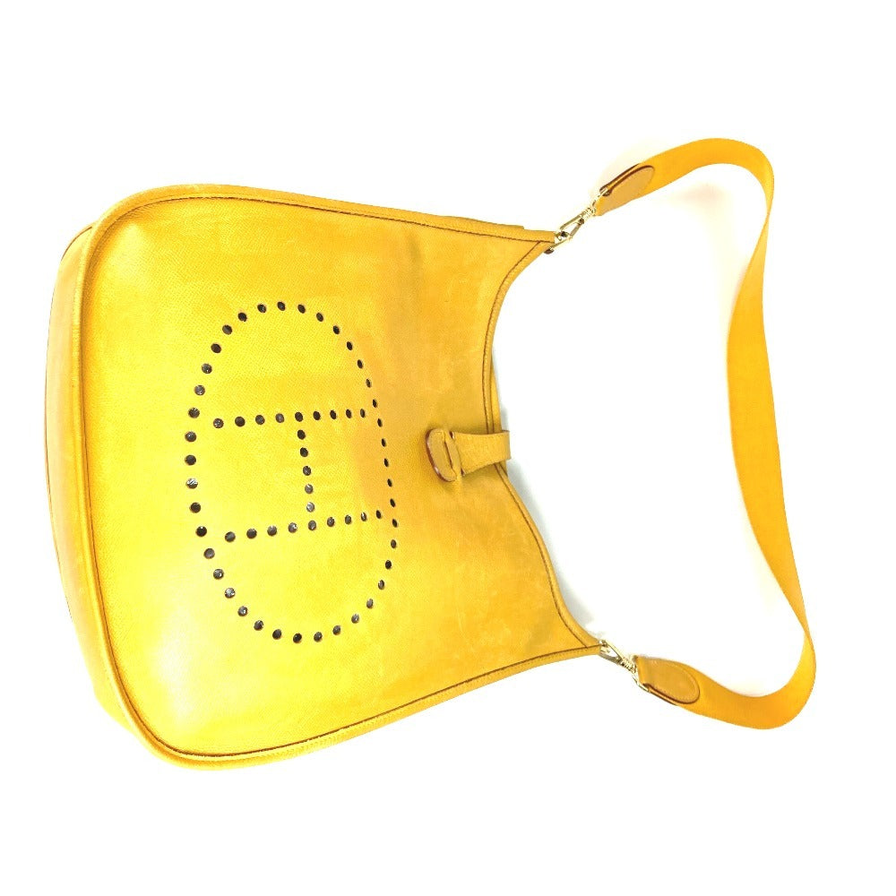 HERMES エブリン 1 GM エブリンGM カバン 斜め掛け ショルダーバッグ レザー ユニセックス イエロー - brandshop-reference