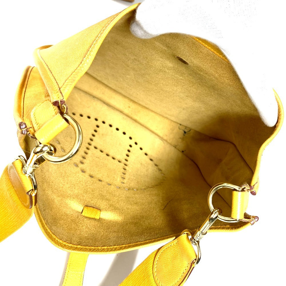 HERMES エブリン 1 GM エブリンGM カバン 斜め掛け ショルダーバッグ レザー ユニセックス イエロー - brandshop-reference