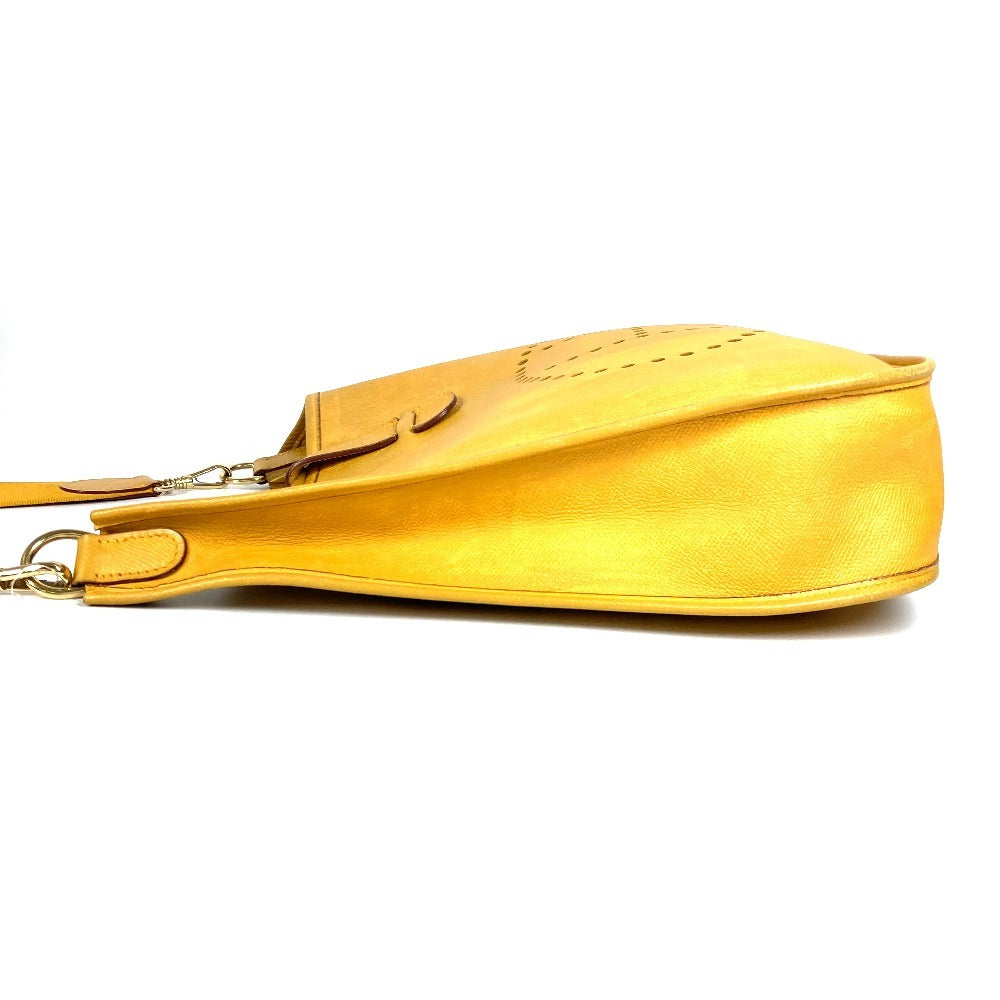 HERMES エブリン 1 GM エブリンGM カバン 斜め掛け ショルダーバッグ レザー ユニセックス イエロー - brandshop-reference