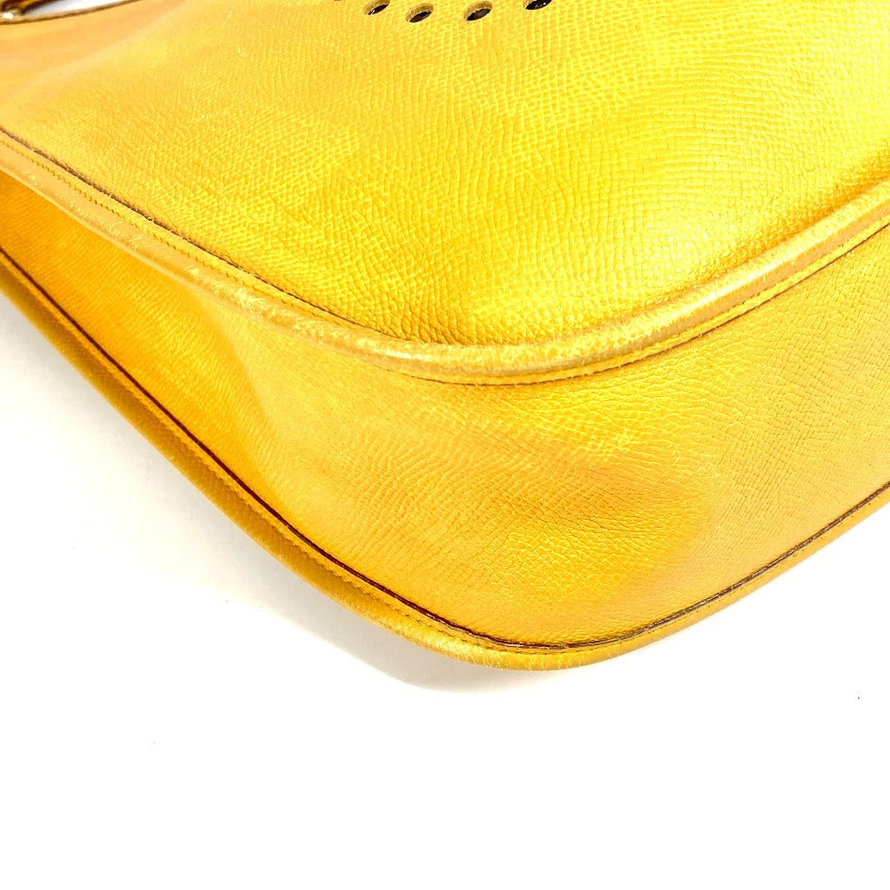 HERMES エブリン 1 GM エブリンGM カバン 斜め掛け ショルダーバッグ レザー ユニセックス イエロー - brandshop-reference