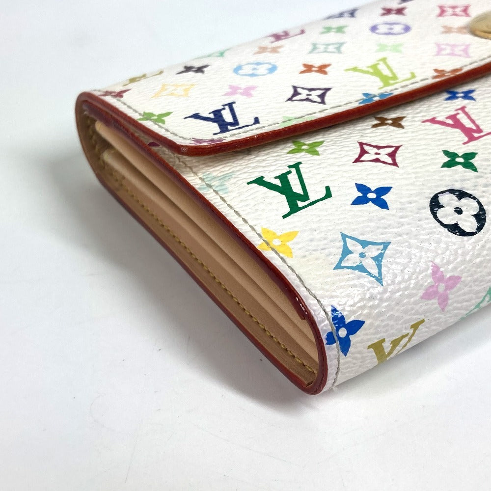 LOUIS VUITTON M93532 モノグラムマルチカラー ポルトフォイユ・サラ 村上隆 フラップ 長財布 モノグラムマルチカラーキャンバス ユニセックス ブロン ホワイト - brandshop-reference