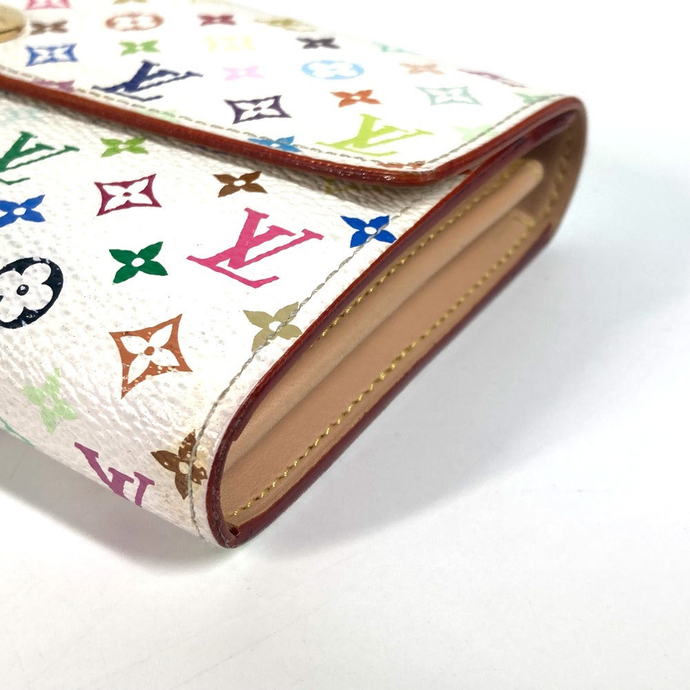 LOUIS VUITTON M93532 モノグラムマルチカラー ポルトフォイユ・サラ 村上隆 フラップ 長財布 モノグラムマルチカラーキャンバス ユニセックス ブロン ホワイト - brandshop-reference