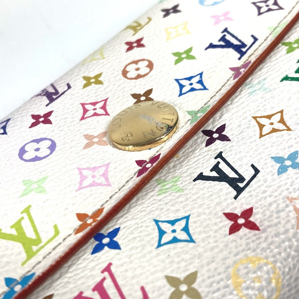 LOUIS VUITTON M93532 モノグラムマルチカラー ポルトフォイユ・サラ 村上隆 フラップ 長財布 モノグラムマルチカラーキャンバス ユニセックス ブロン ホワイト - brandshop-reference