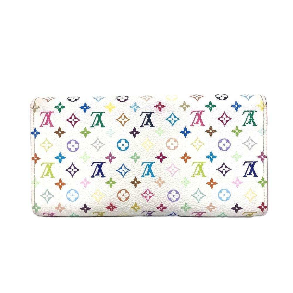 LOUIS VUITTON M93532 モノグラムマルチカラー ポルトフォイユ・サラ 村上隆 フラップ 長財布 モノグラムマルチカラーキャンバス ユニセックス ブロン ホワイト - brandshop-reference