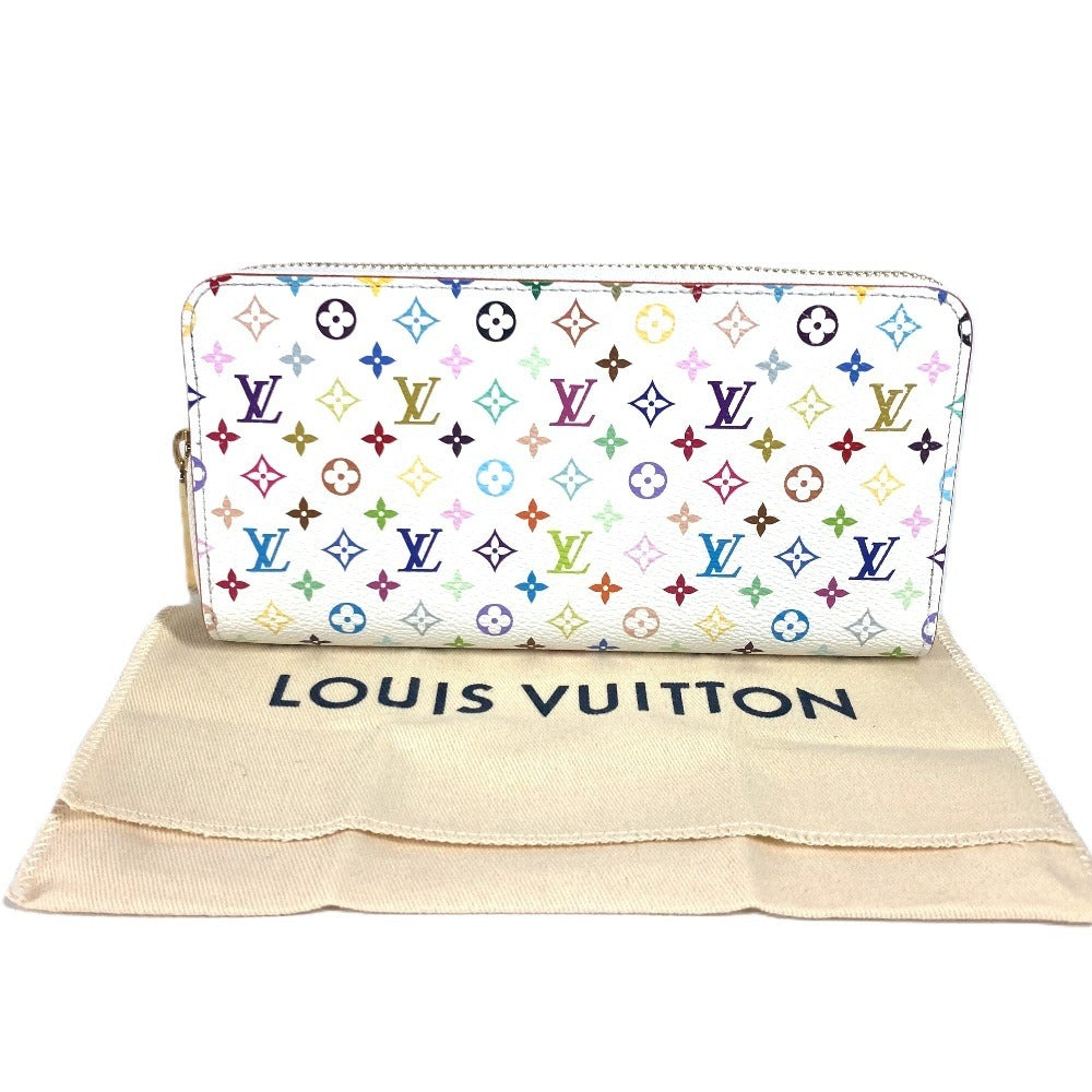 LOUIS VUITTON M13922 日本限定 LV × TM モノグラムマルチカラー ジッピー・ウォレット モノグラム 村上隆 ラウンドファスナー 長財布 モノグラムマルチカラーキャンバス ユニセックス ホワイト - brandshop-reference