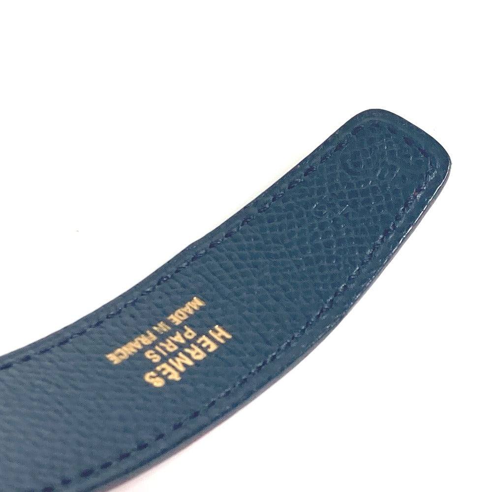 HERMES Hベルト コンスタンス ミニ 細ベルト アクセサリー バックル ベルト レザー レディース レッド×ネイビー - brandshop-reference