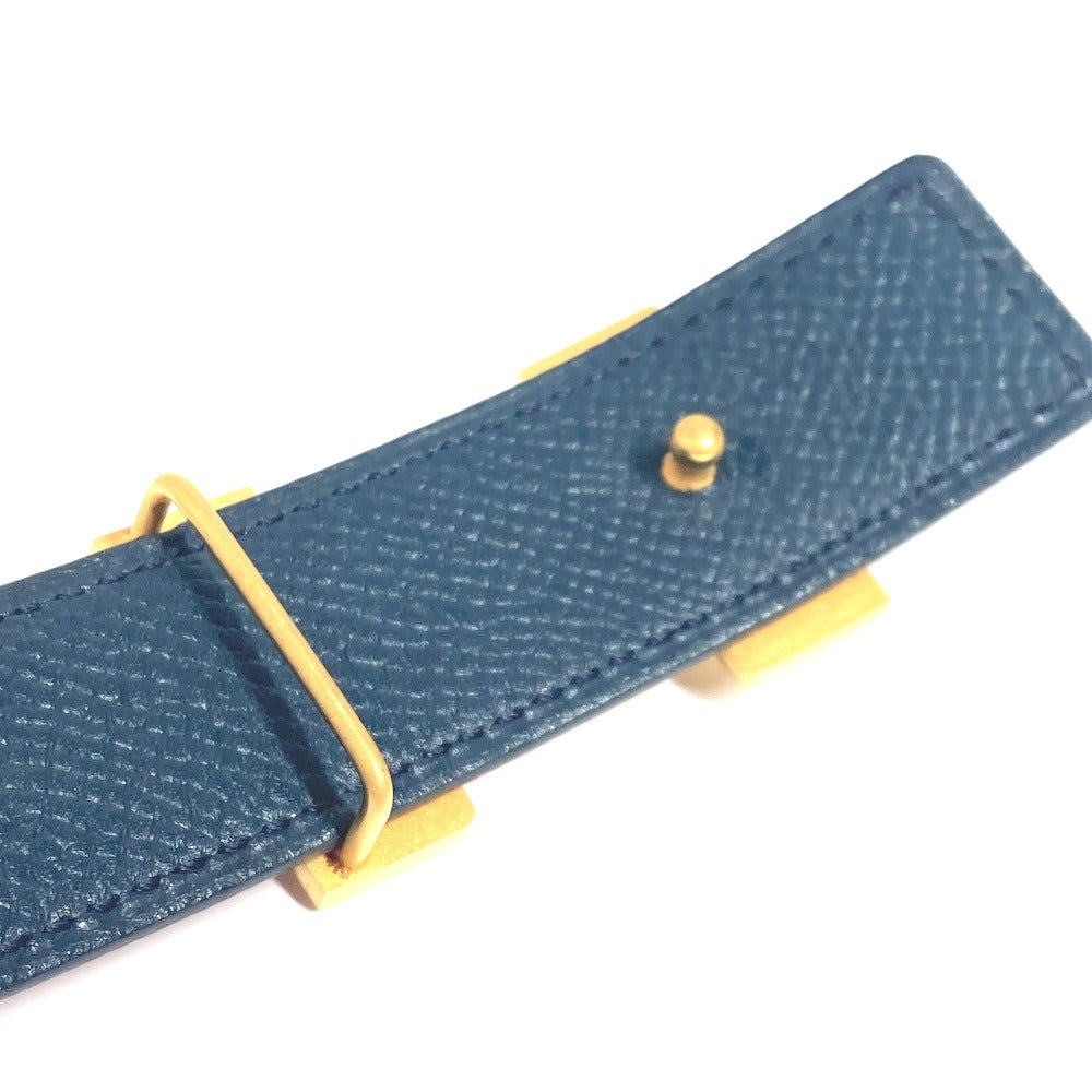 HERMES Hベルト コンスタンス ミニ 細ベルト アクセサリー バックル ベルト レザー レディース レッド×ネイビー - brandshop-reference