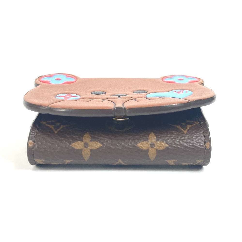 LOUIS VUITTON M01361 モノグラム キーホルダー・イヤホン ポーチ LV ベア バッグチャーム キーホルダー airpods イヤフォンケース レザー レディース ブラウン - brandshop-reference