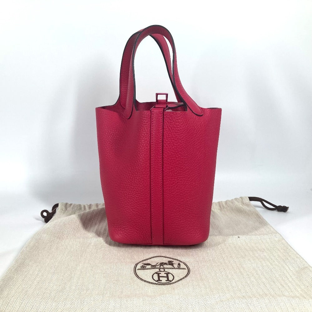 HERMES ピコタンロック PM 18 モノクローム ピコタンPM ピコタン18 ピコタン ハンドバッグ トリヨンクレマンス レディース ローズメキシコ ピンク - brandshop-reference