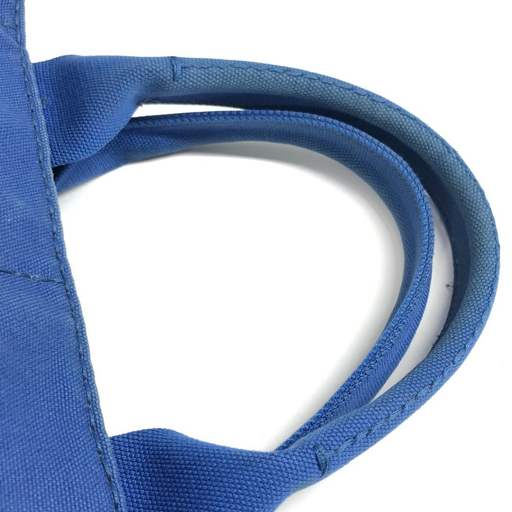 PRADA カナパ L ハンドバッグ カバン トートバッグ キャンバス ユニセックス ブルー - brandshop-reference