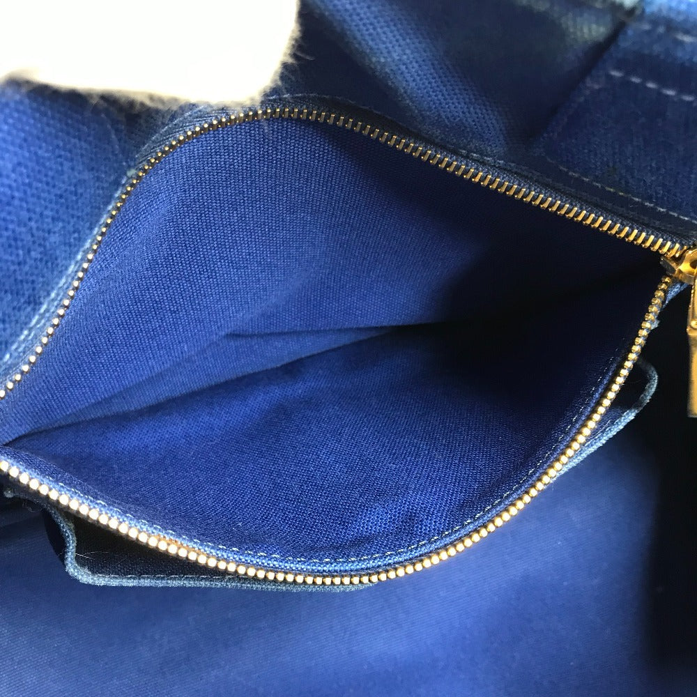 PRADA カナパ L ハンドバッグ カバン トートバッグ キャンバス ユニセックス ブルー - brandshop-reference