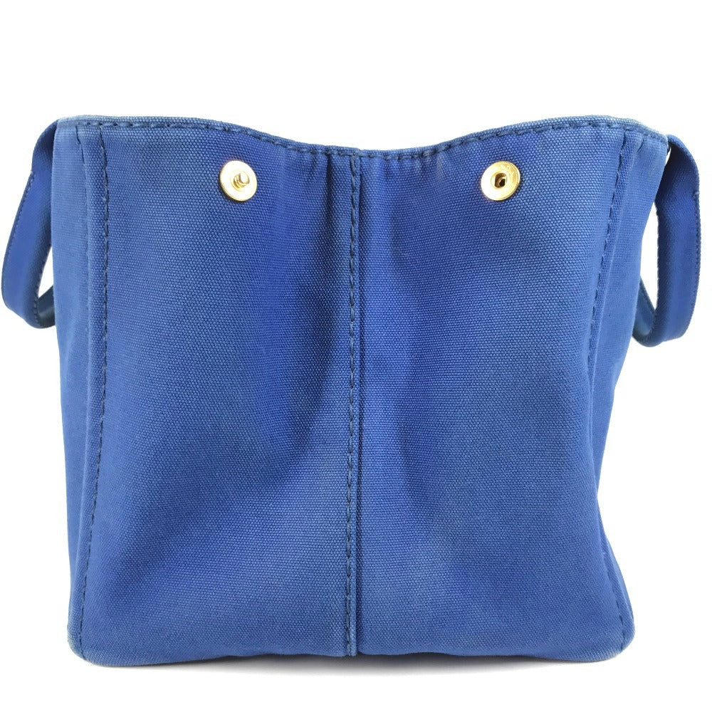 PRADA カナパ L ハンドバッグ カバン トートバッグ キャンバス ユニセックス ブルー - brandshop-reference
