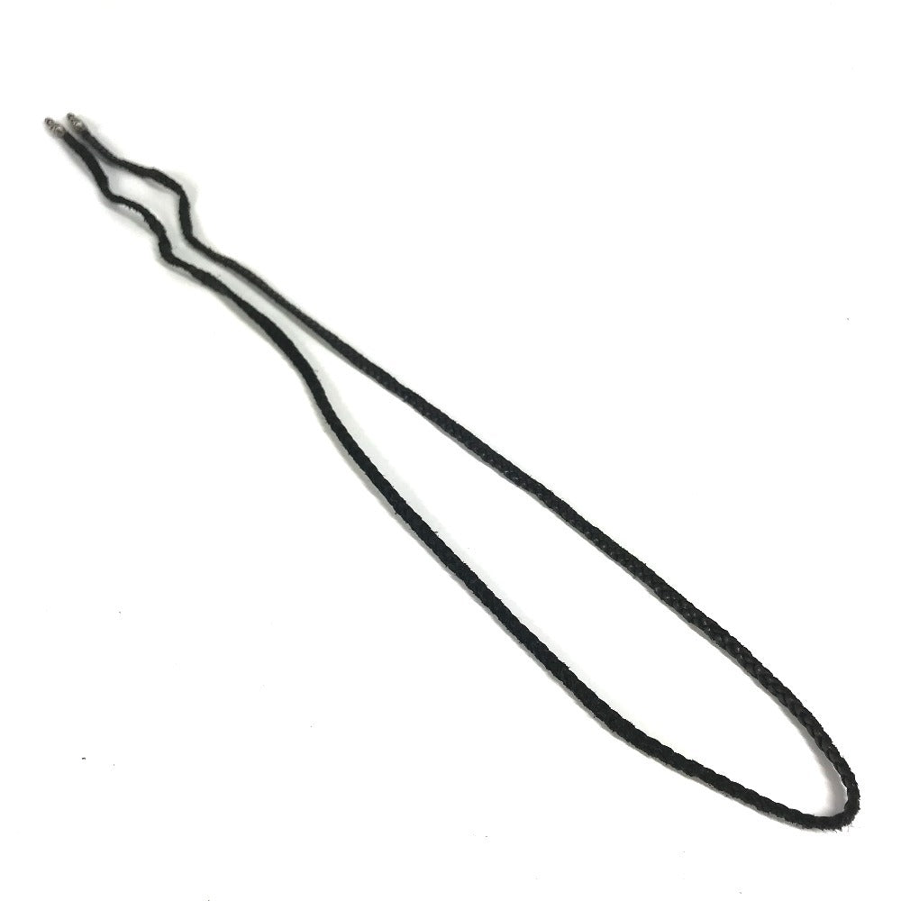 CHROME HEARTS プレード チョーカー ボロチップ 革紐 ネックレス レザー ユニセックス ブラック - brandshop-reference