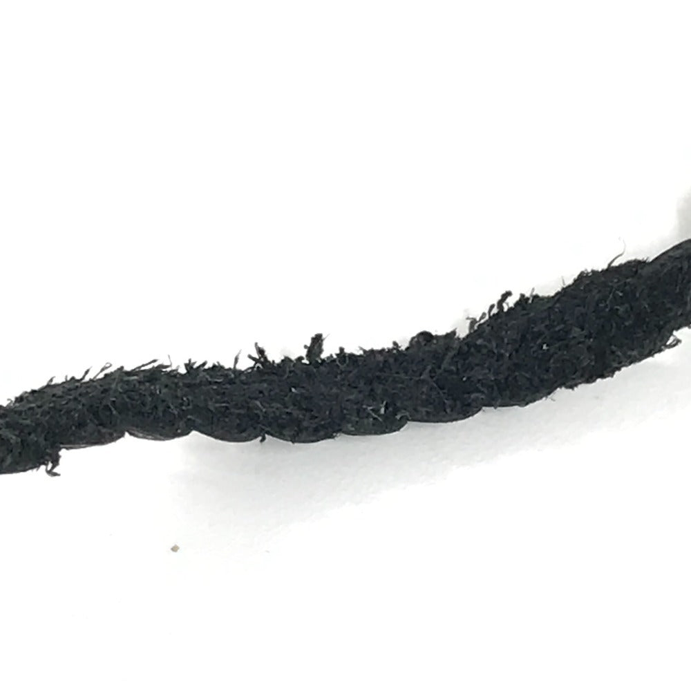 CHROME HEARTS プレード チョーカー ボロチップ 革紐 ネックレス レザー ユニセックス ブラック - brandshop-reference