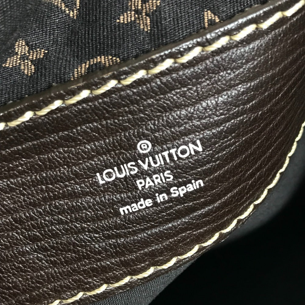 LOUIS VUITTON M40021 Monogram Minilan Aman Bag Crossbody Flap Shoulder Bag Monogram Minilan Canvas Women's Brown