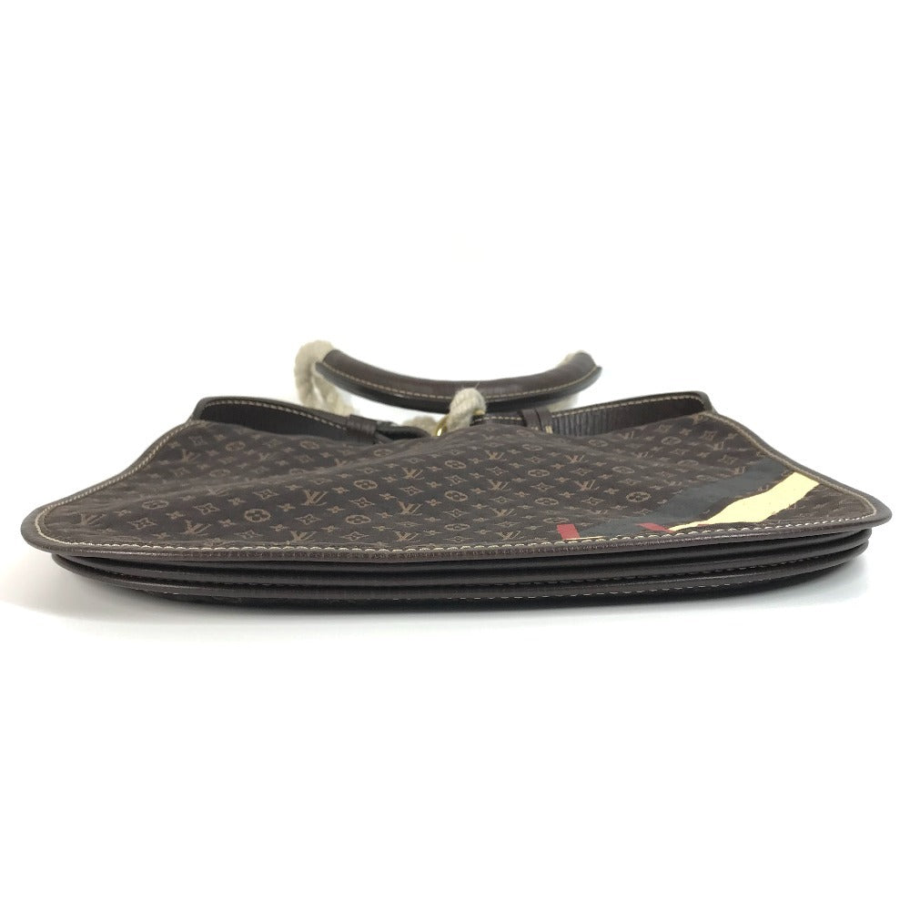 LOUIS VUITTON M40021 Monogram Minilan Aman Bag Crossbody Flap Shoulder Bag Monogram Minilan Canvas Women's Brown