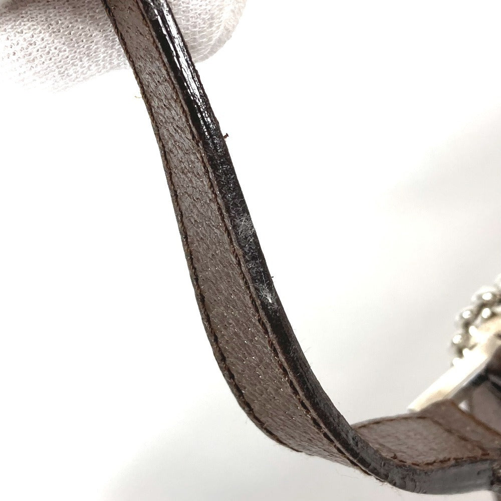 BVLGARI Logomania Logo Bag Shoulder Bag Leather/Canvas Unisex Beige