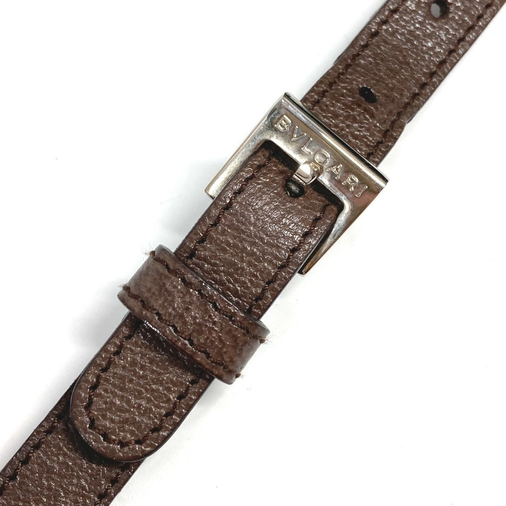 BVLGARI Logomania Logo Bag Shoulder Bag Leather/Canvas Unisex Beige